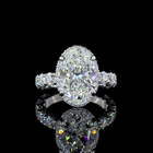 5ct Oval Hidden Halo Engagement Ring.