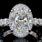 5ct Oval Hidden Halo Engagement Ring.