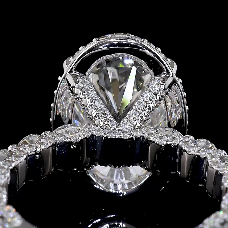 5ct Oval Hidden Halo Engagement Ring