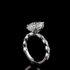 3ct Prong Marquise Hidden Halo Engagement Ring.