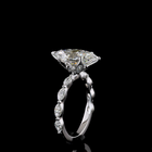 3ct Prong Marquise Hidden Halo Engagement Ring.