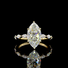 3ct Marquise Prong Side Stone Diamond Engagement Ring