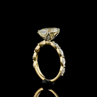 3ct Marquise Prong Side Stone Diamond Engagement Ring