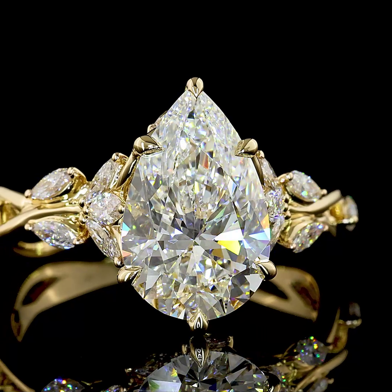 2-3/4ct Prong Pear Special Engagement Ring