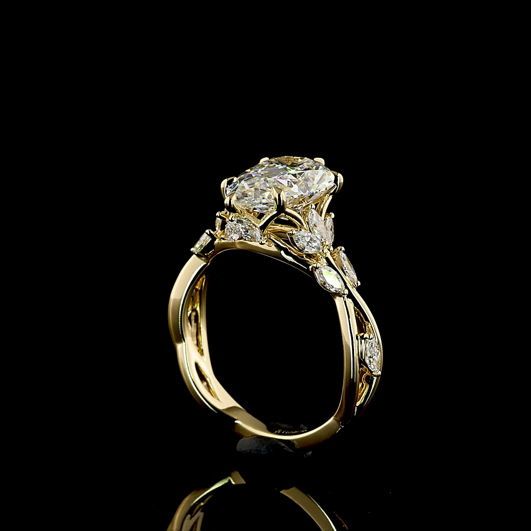 2-3/4ct Prong Pear Special Engagement Ring.