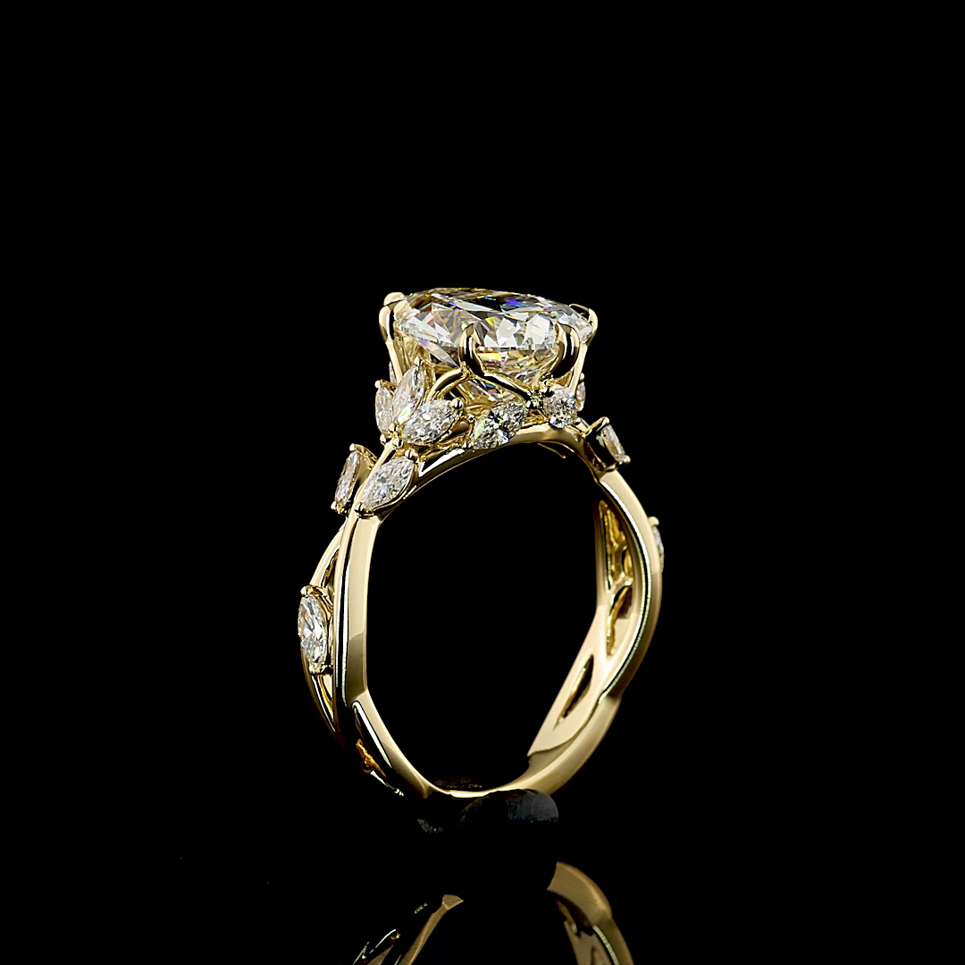 2-3/4ct Prong Pear Special Engagement Ring.