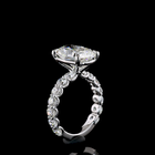 5ct Cushion Hidden Halo Engagement Ring.