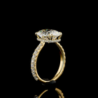 4ct Cushion Hidden Halo Engagement Ring.