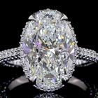 5ct Oval Hidden Halo Engagement Ring.