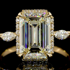 3ct Emerald Hidden Halo Engagement Ring.