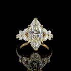 3-1/2ct Marquise Hidden Halo Engagement Ring.