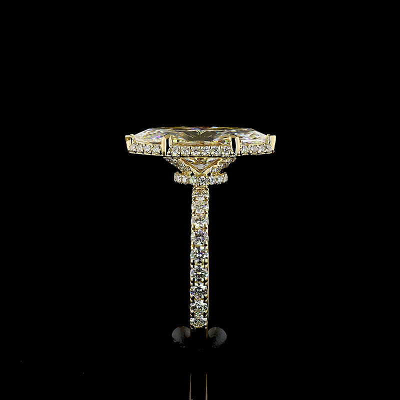 3-1/2ct Marquise Hidden Halo Engagement Ring