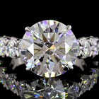 4-1/2ct Prong Round Hidden Halo Engagement Ring.