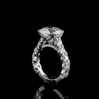4-1/2ct Prong Round Hidden Halo Engagement Ring.