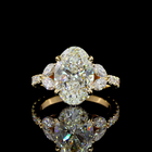 4ct Oval Hidden Halo Engagement Ring.