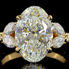 4ct Oval Hidden Halo Engagement Ring.