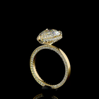 3ct Pear Hidden Halo Engagement Ring.