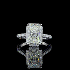 4ct Radiant Hidden Halo Engagement Ring.