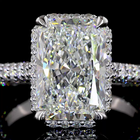 4ct Radiant Hidden Halo Engagement Ring.