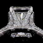 4ct Radiant Hidden Halo Engagement Ring.
