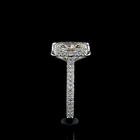 4ct Radiant Hidden Halo Engagement Ring.