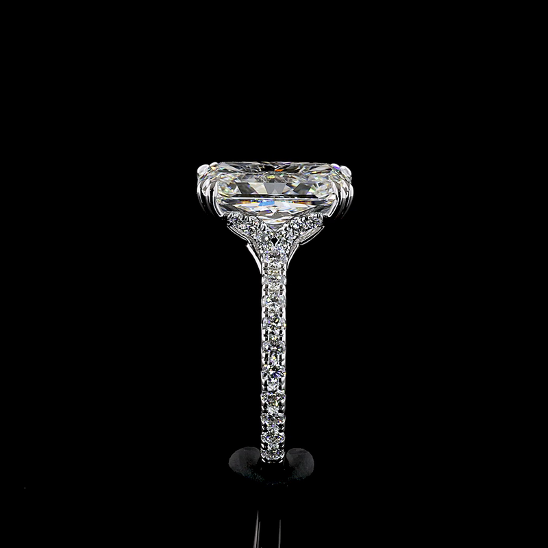 5ct Radiant Hidden Halo Engagement Ring