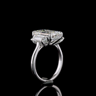 5ct Emerald Three Stone Engagement Ring.