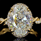 3ct Oval Hidden Halo Engagement Ring.