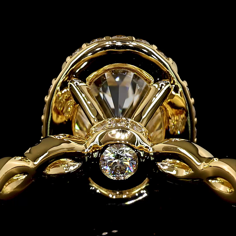 3ct Oval Hidden Halo Engagement Ring