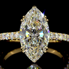 3ct Marquise Side Stone Engagement Ring.
