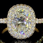 3ct Cushion Hidden Halo Engagement Ring.