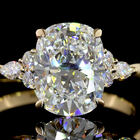 2-3/4ct Prong Cushion Split Shank Engagement Ring.