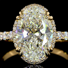 3ct Oval Hidden Halo Engagement Ring.