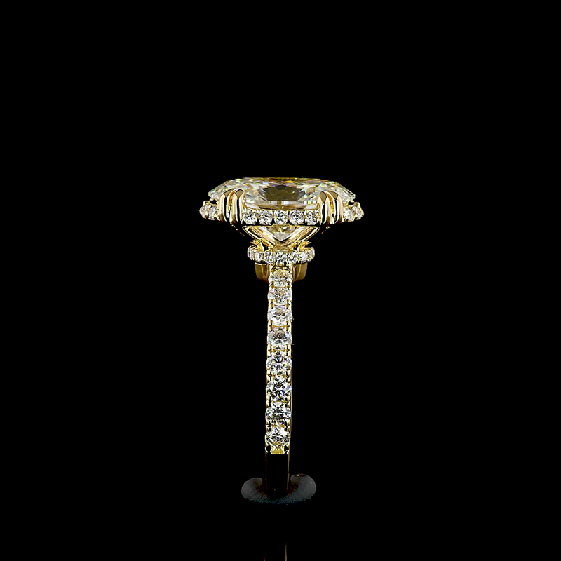 3ct Oval Hidden Halo Engagement Ring