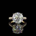 7ct Round Hidden Halo Engagement Ring.