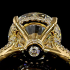 7ct Round Hidden Halo Engagement Ring.