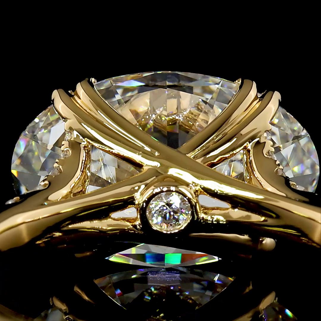 4ct Oval Hidden Halo Engagement Ring.