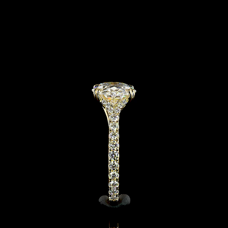 4ct Oval Hidden Halo Engagement Ring