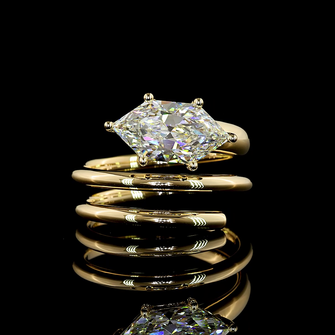 2ct Marquise East West Prong Unique Diamond Engagement Ring