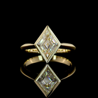 1-1/2ct Kite Bezel Solitaire Diamond Engagement Ring