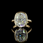 5ct Cushion Bezel Solitaire Diamond Engagement Ring