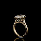 5ct Cushion Bezel Solitaire Diamond Engagement Ring