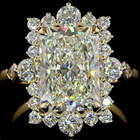 4ct Radiant Prong Unique Diamond Engagement Ring