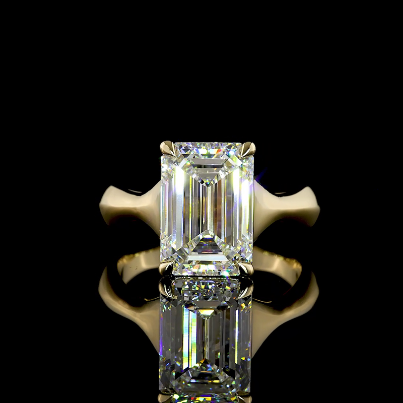 5ct Emerald Prong Solitaire Diamond Engagement Ring