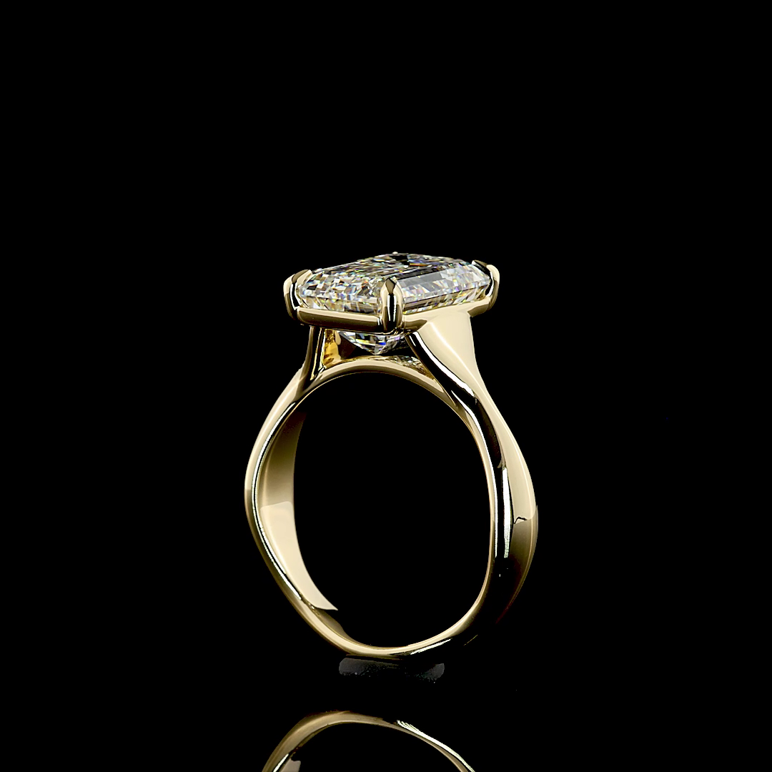 5ct Emerald Prong Solitaire Diamond Engagement Ring