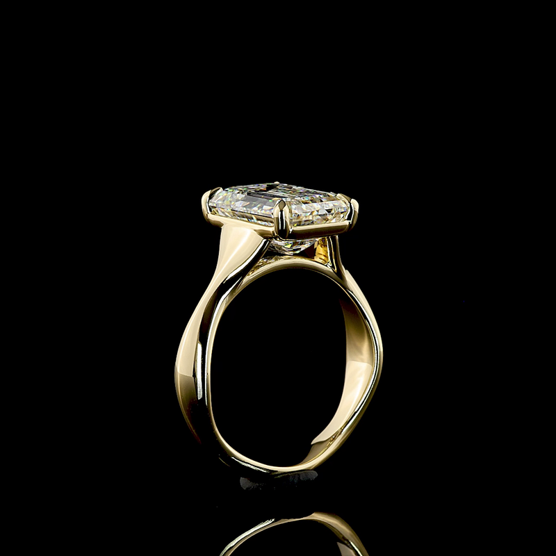 5ct Emerald Prong Solitaire Diamond Engagement Ring