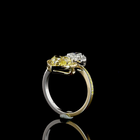 1-1/2ct Fancy Yellow Heart Bezel-Prong Unique Diamond Engagement Ring