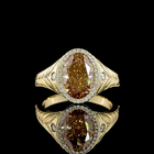 3ct Oval Bezel-Prong Unique Diamond Engagement Ring