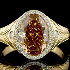 3ct Oval Bezel-Prong Unique Diamond Engagement Ring