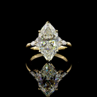 4-1/2ct Marquise Prong Unique Diamond Engagement Ring